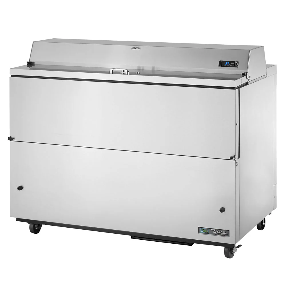 True TMC-58-S-HC 58" Dual Sided Milk Cooler with Stainless Steel Exterior & Aluminum Interior