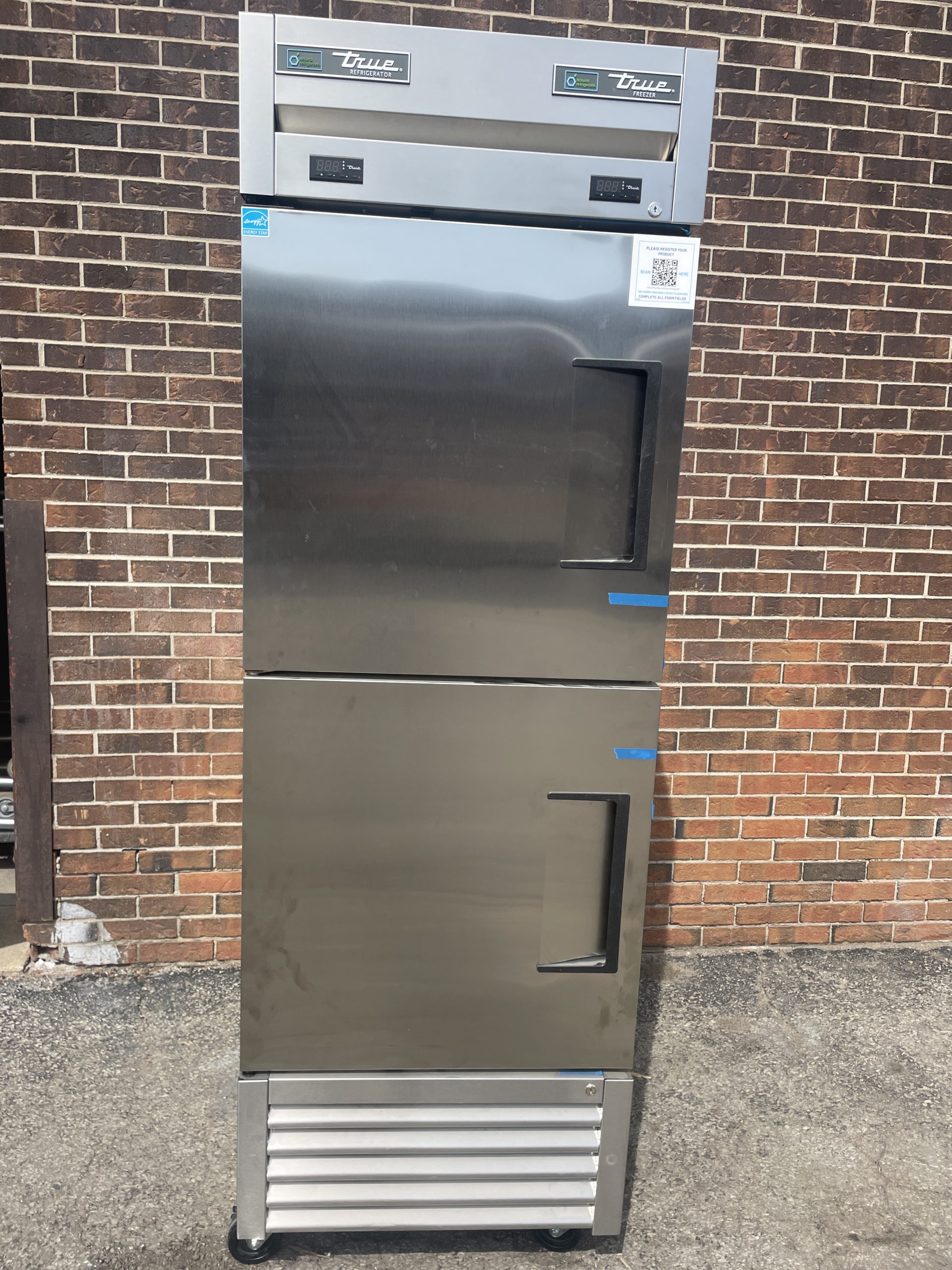 True Reach-In Solid Swing Door Dual Temperature Refrigerator Freezer