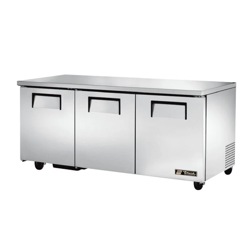 True TUC-72-ADA-HC 72" ADA Height Solid 3-Door Undercounter Refrigerator