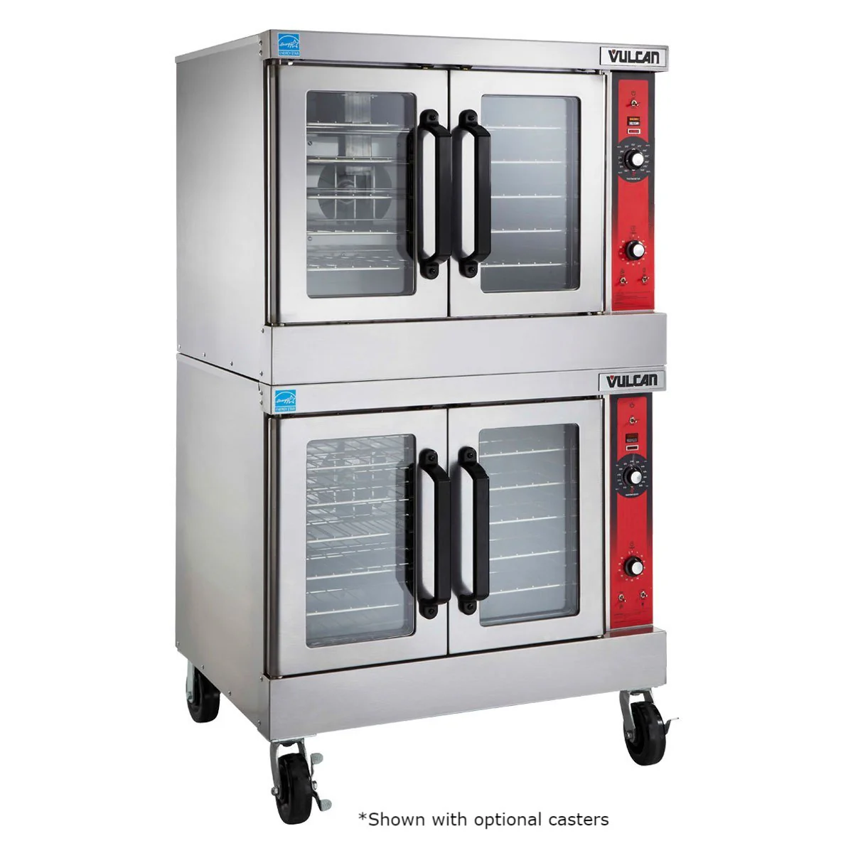 Vulcan VC44GD 40" Double Deck Natural Gas Convection Oven with Analog Controls - 100,000 BTU