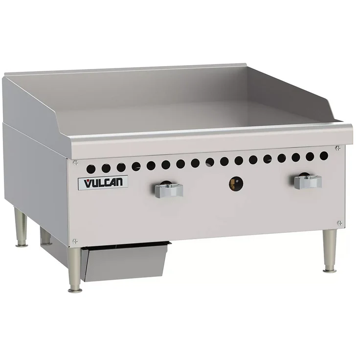 Vulcan VCRG24-M Natural Gas/Propane 24" Manual Griddle- 50,000 BTU