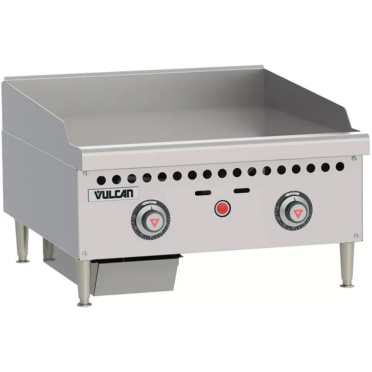 Vulcan VCRG24-T Natural Gas/Propane 24" Thermostatic Griddle- 50,000 BTU