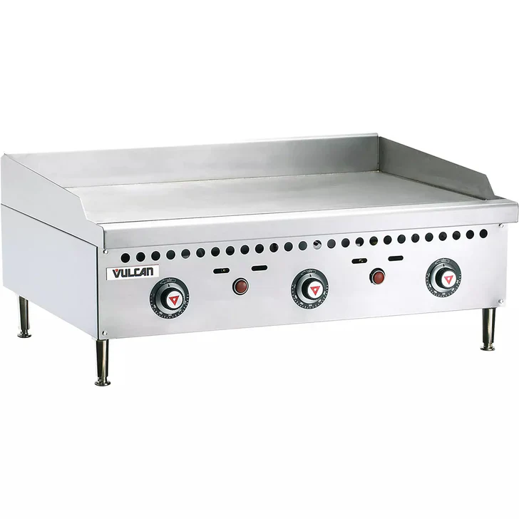 Vulcan VCRG36-T Natural Gas/Propane 36" Thermostatic Griddle- 75,000 BTU