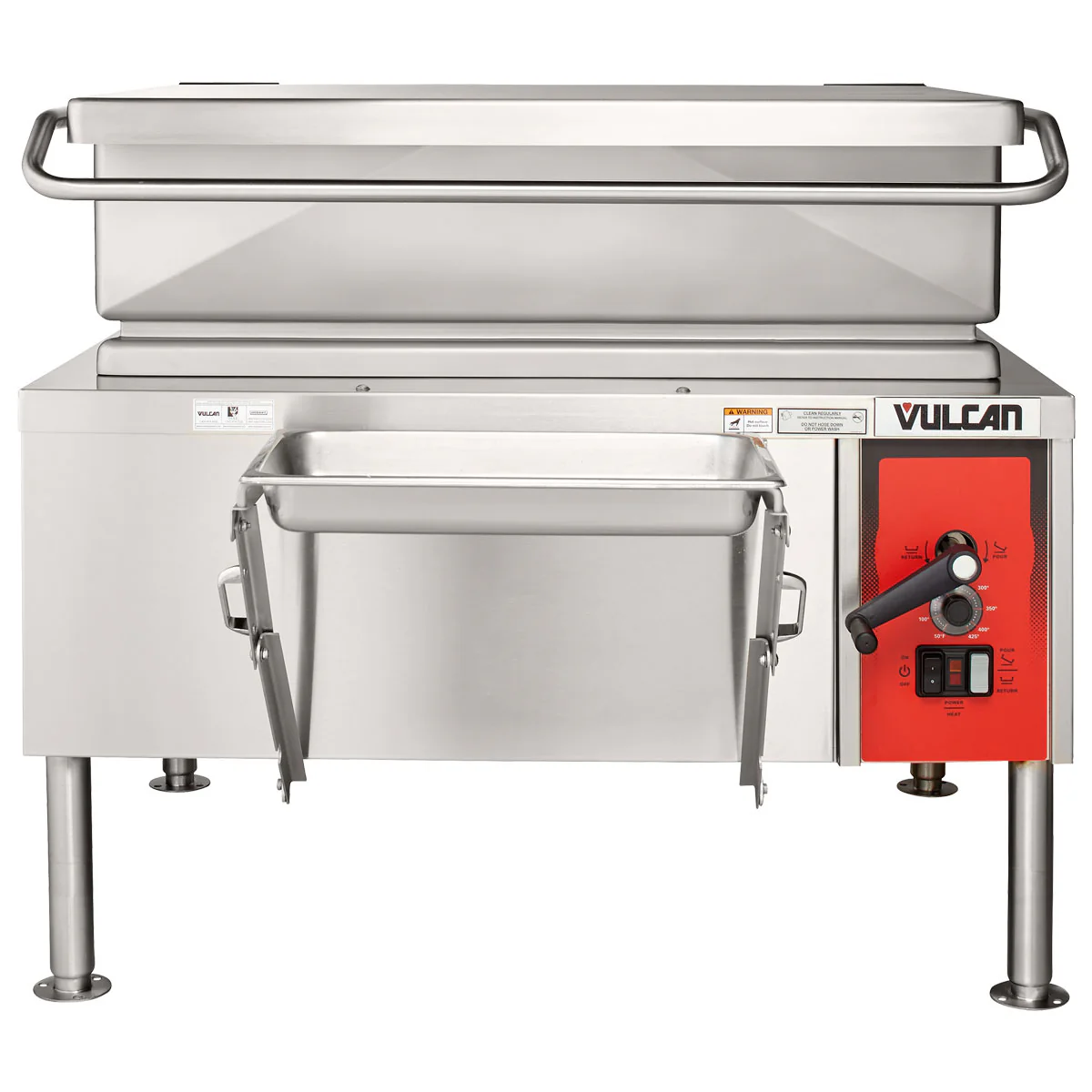 Vulcan VE40 Electric 40-Gallon Manual Tilting Braising Pan - 208V, 3 Phase