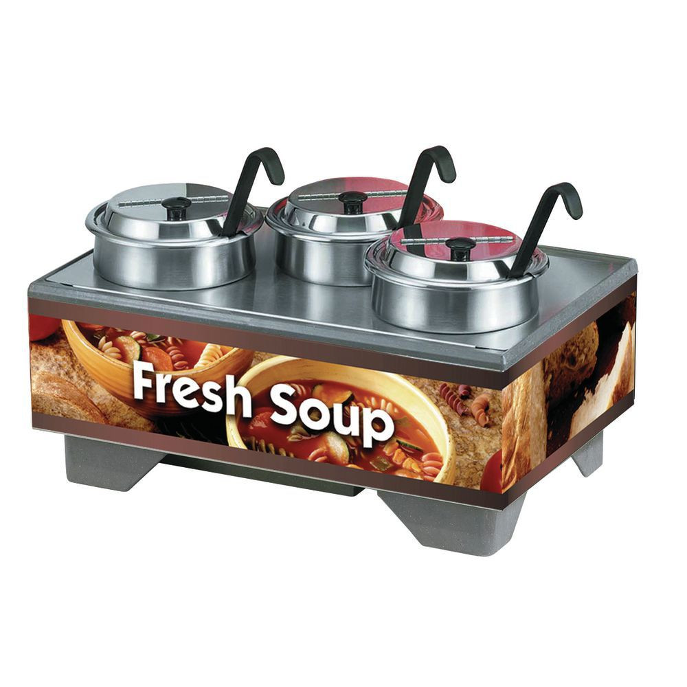Vollrath - Soup Merchandiser w/ Country Kitchen Graphics & 4 Qt Accessory Kit - 720201003