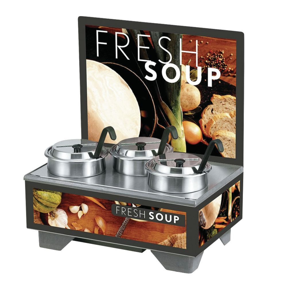 Vollrath - Soup Merchandiser w/ Tuscan Graphics, Menu Board & 4 Qt Accessory Kit - 720201102