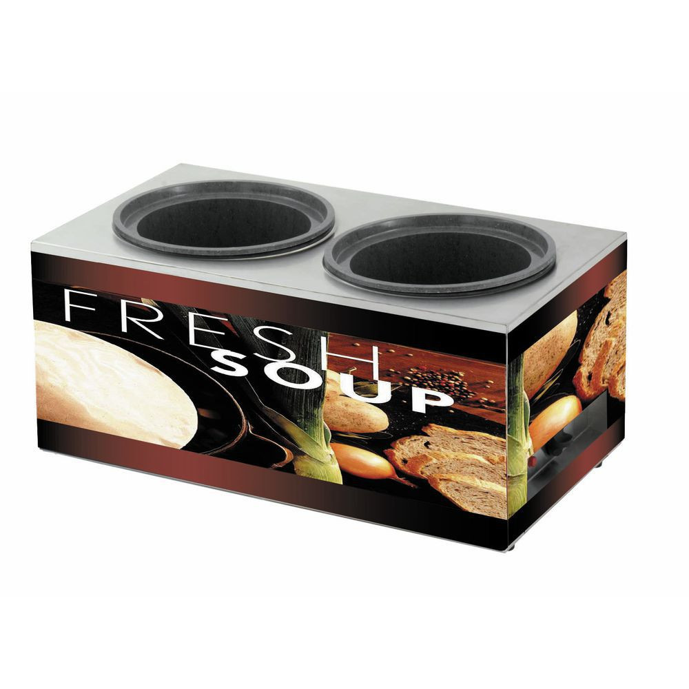 Vollrath - Two-Well Soup Merchandiser w/ Tuscan Graphics - 7203002
