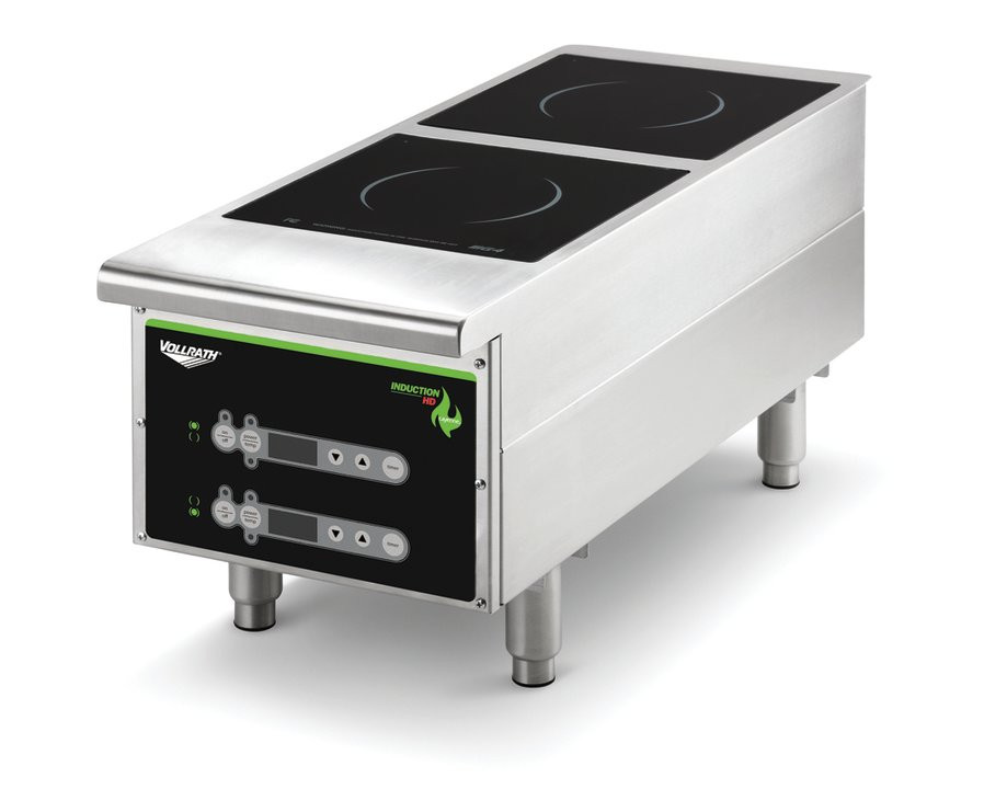 Vollrath - Cayenne industrial-grade 2-Hob Countertop Induction Range w/ Digital Controls - 912HIDC