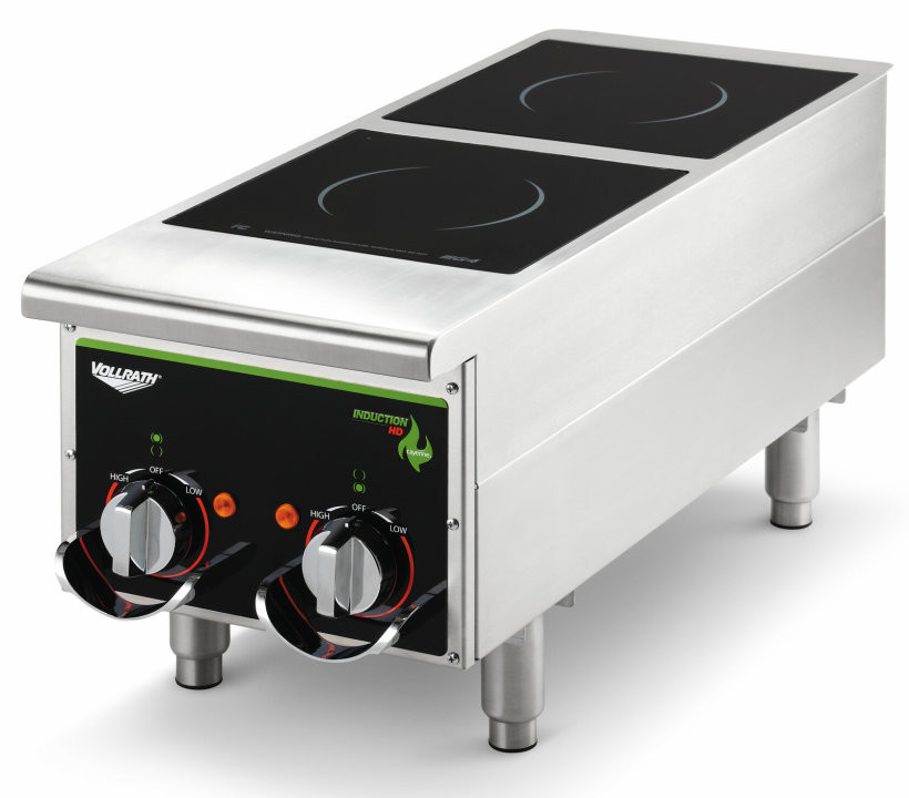 Vollrath - Cayenne industrial-grade 2-Hob Countertop Induction Range w/ Manual Controls - 912HIMC