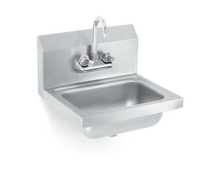 Vollrath - Wall-Mount Hand Sink w/ Strainer, Faucet & Splash Guards - K1410CS Vollrath - Wall-Mount Hand Sink w/ Strainer, Faucet & Splash Guards - K1410CS - Image 2