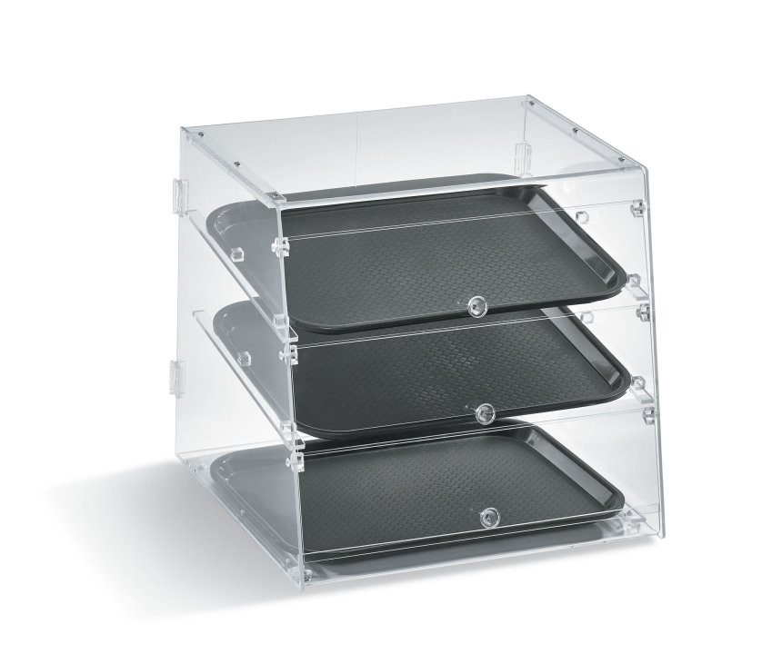 Vollrath - 3-Tier Acrylic Knockdown Baked Goods Display Case w/ Front & Read Access - KDC1418-3-06