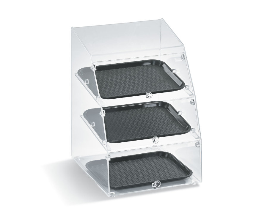 Vollrath - Small 3-Tier Acrylic Baked Goods Display Case w/ Front Access - MBC1014-3F-06