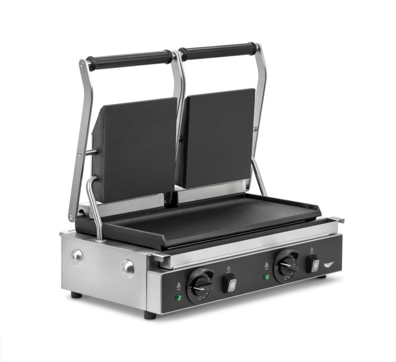 Vollrath - Double Panini Sandwich Grill w/ Cast Iron Flat Plates - PSG4-DF208240-C