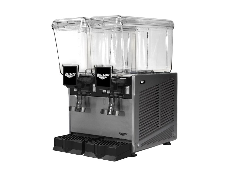 Vollrath - Refrigerated Beverage Dispenser w/ Two 12L Bowls & Fountain Spray - VBBD2-37-F