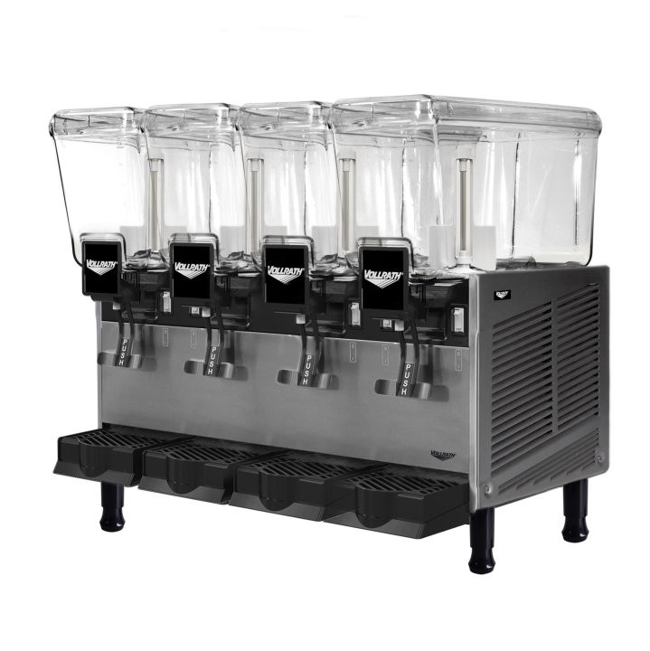 Vollrath - Refrigerated Beverage Dispenser w/ Four 12L Bowls & Stirring Paddle - VBBD4-37-S