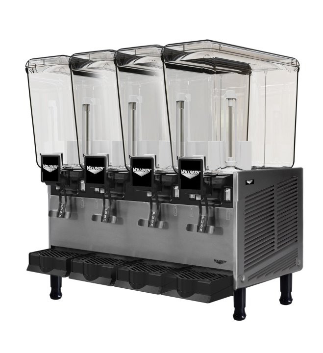 Vollrath - Refrigerated Beverage Dispenser w/ Four 20L Bowls & Stirring Paddle - VBBE4-37-S