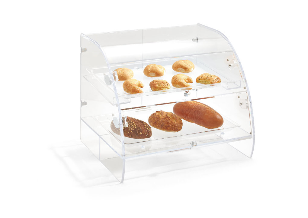 Vollrath - Extra Large 2-Tier Baked Goods Display Case w/ Front & Rear Access - XLBC2FR-1826-13