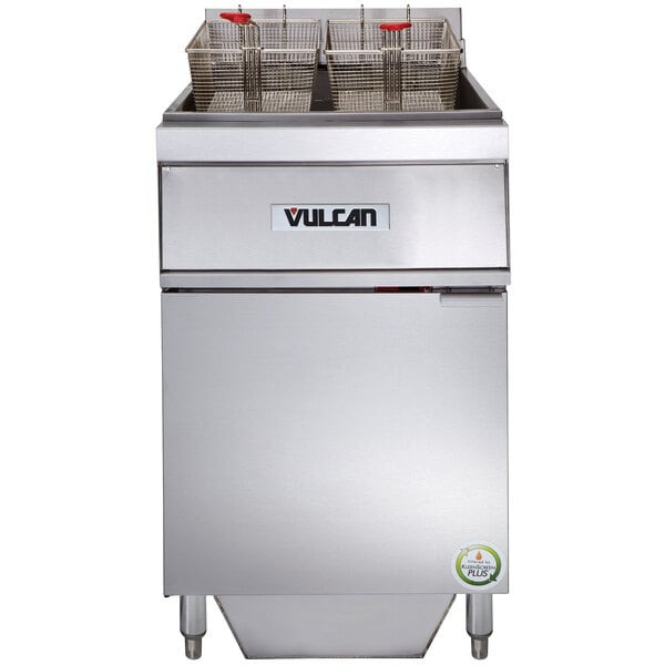 Vulcan - ER Series 85 lb Electric Floor Fryer w/ Analog Controls, KleenScreen Filtration & 208V - 1ER85AF-1