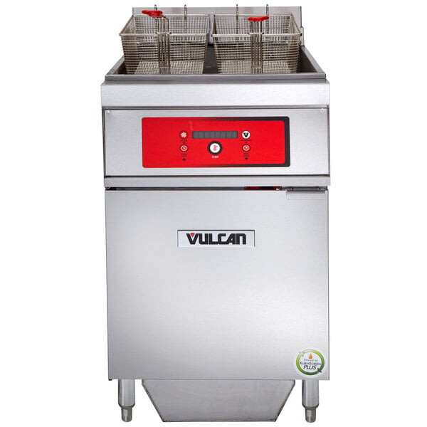 Vulcan - ER Series 85 lb Electric Floor Fryer w/ Digital Controls, KleenScreen Filtration & 480V - 1ER85DF-2