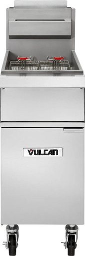 Vulcan - GR Series 40 lb Natural Gas Floor Fryer w/ Millivolt Controls - 1GR35M Vulcan - GR Series 40 lb Natural Gas Floor Fryer w/ Millivolt Controls - 1GR35M - Image 2