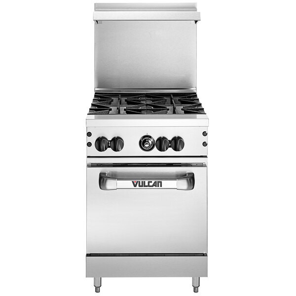 Vulcan - Endurance 24" Liquid Propane Range w/ 4 Burners & Oven - 24S-4BP