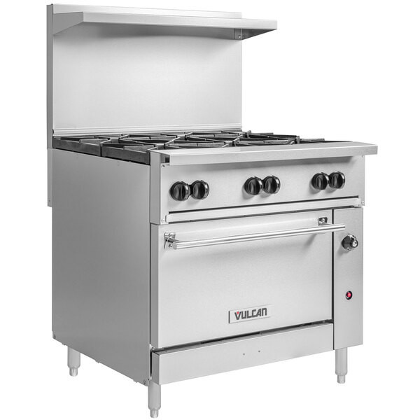 Vulcan - Endurance 36" Natural Gas Range w/ 6 Burners & Convection Oven - 36C-6BN