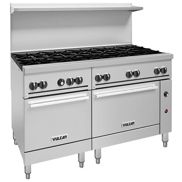 Vulcan - Endurance 60" Natural Gas Range w/ 10 Burners, 1 Standard & 1 Convection Oven - 60SC-10BN