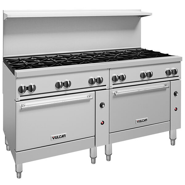 Vulcan - Endurance 72" Liquid Propane Range w/ 12 Burners & 2 Ovens - 72SS-12BP