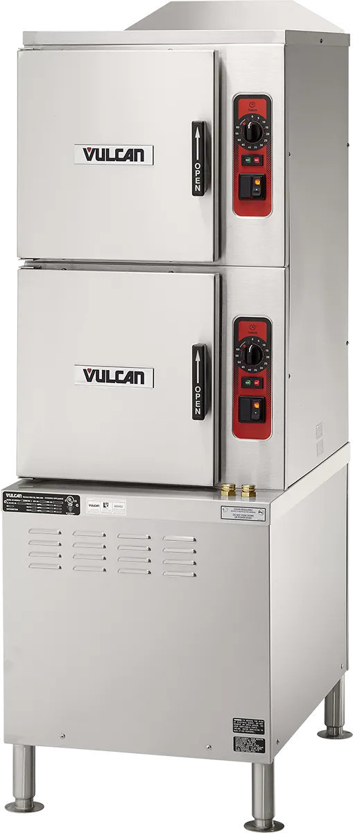 Vulcan - C24ET Series 10 Pan Electric Steamer w/ Low Water Energy & Base - C24ET10 LWE