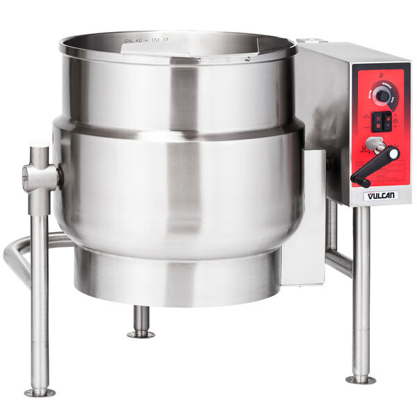 Vulcan - K Series 40 Gallon Electric Floor Mounted Tilting Kettle 208V/3Ph - K40ELT