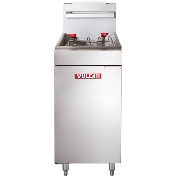 Vulcan - LG Series 50 lb Liquid Propane Floor Fryer w/ Millivolt Controls - LG400