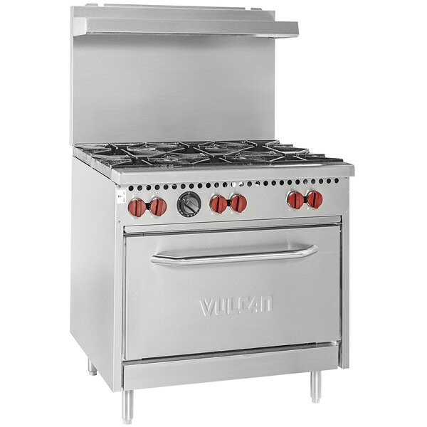 Vulcan - SX Series 36" Natural Gas Range w/ 6 Burners & Oven - SX36-6B