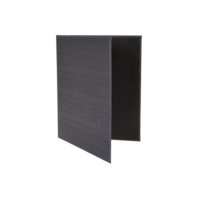 Winco LMD-811GY 8.5" x 11" Two-View Menu Cover - Grey