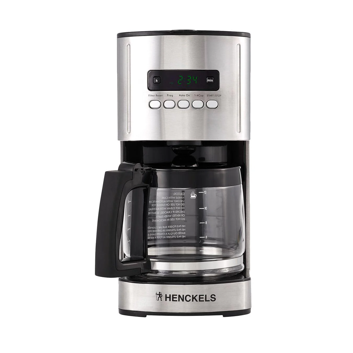 Henckels 2.25 L Drip Coffee Maker Silver, Black - 36450-150